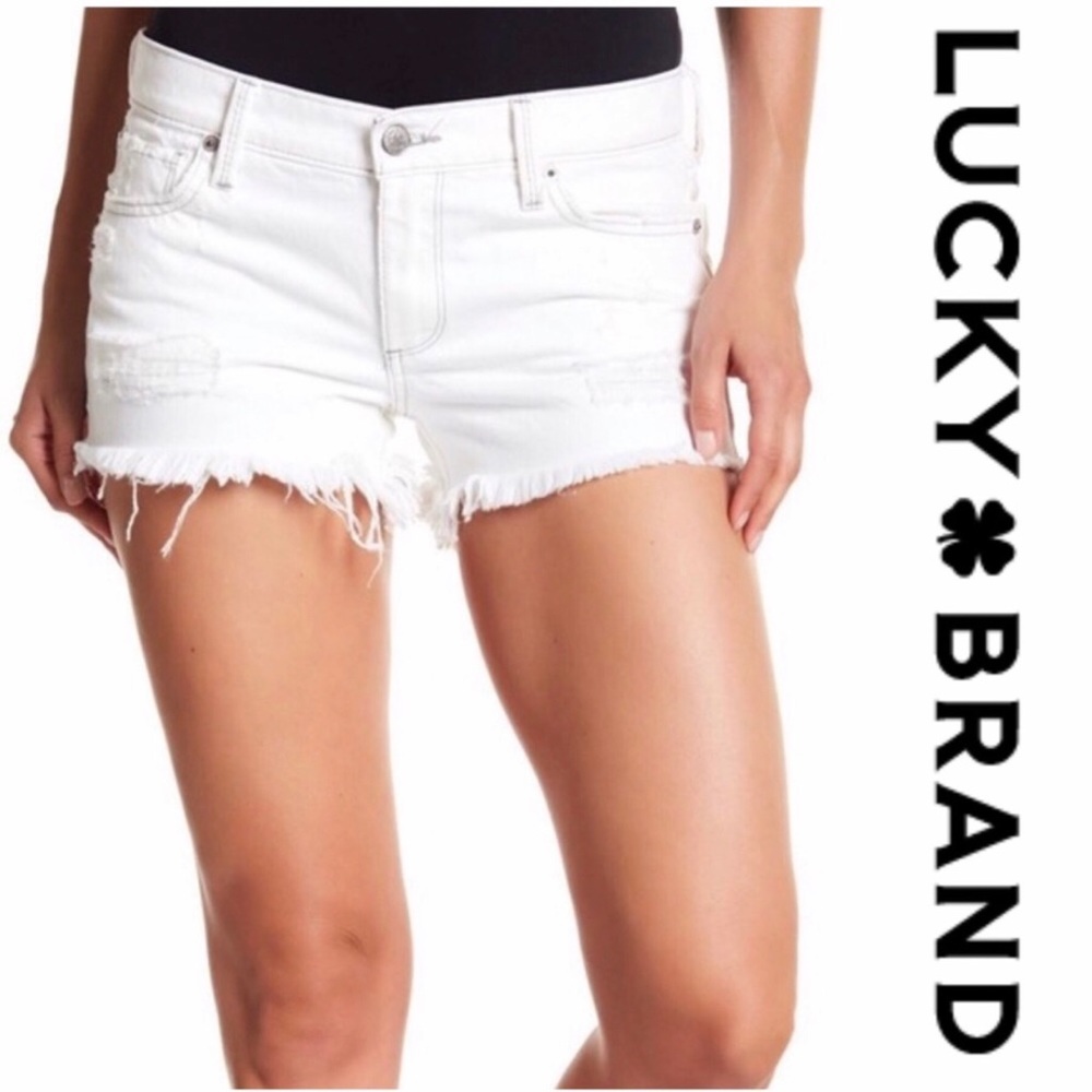 Lucky Brand White Cutoff Shorts Size 2/26